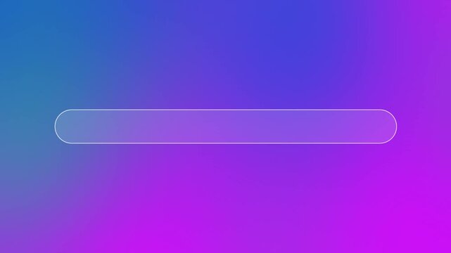 An abstract element a rounded rectangular frame transparent glass blurred pink and blue gradient wave background