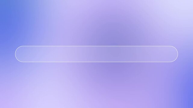 An abstract element a rounded rectangular frame transparent glass blurred soft blue and purple gradient wave background