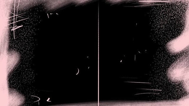 Old retro film with white grain, scratches and damage. Vintage vignetting with scuff marks in 4K.