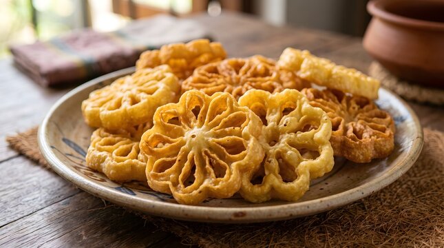 Fresh Crispy Sri Lankan Kokis New Year Snack