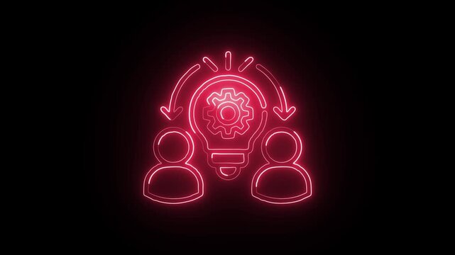 Exchange Ideas Icon Collection With Creative Communication Knowledge Sharing Collaboration Vector Graphics