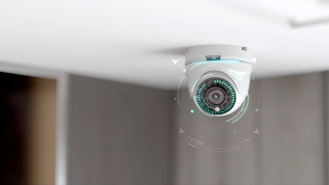 AI Security Camera Monitoring System with Futuristic Interface