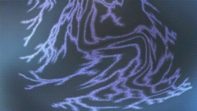 Purple thunderstorm background displaying glowing electric lightning bolt cloud texture