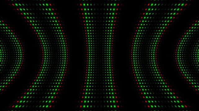 Red and Green Neon Square Curves Moving Background VJ Loop in 4K