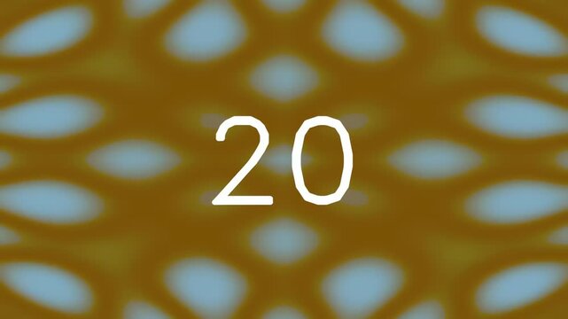 Abstract geometric pattern with number twenty in center