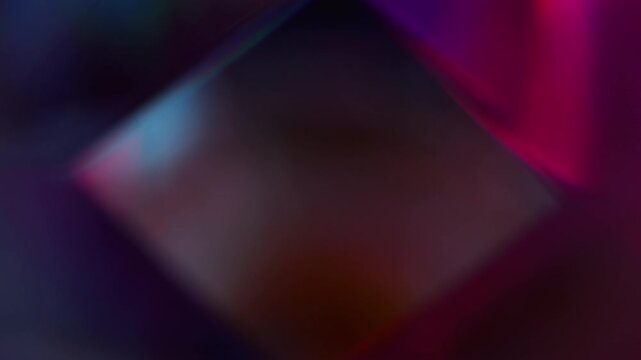 Blur art beam. Geometric background. Defocused neon blue shine lens flare glare flicker sparkle gleam glow on abstract light overlay.