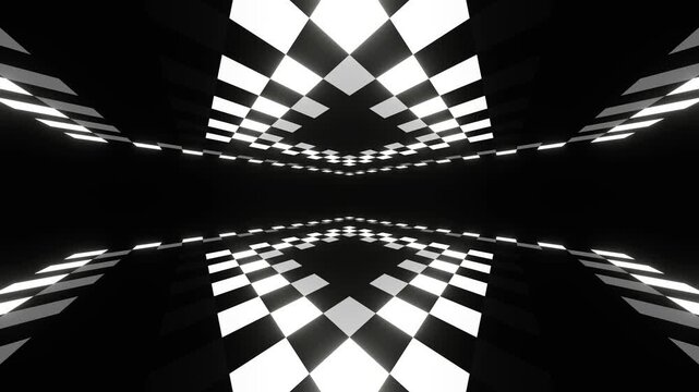 White Chess Light Pulse Background VJ Loop in 4K