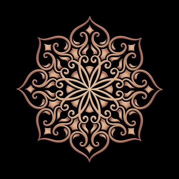 Ornamental mandala animation, classic circular decoration