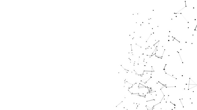 Network connection. Abstract mesh, molecular plexus line and cyberspace. Geometric line, dot on white background. abstract blue background with line