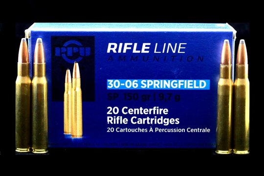 Bullet cartridges for powerful rifle shooting (.30-06 Springfield)