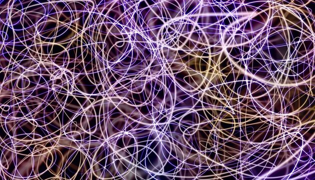 Jumbled glowing lines texture