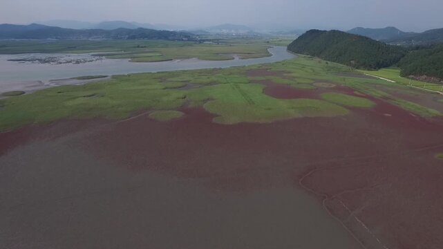 Korea Suncheonman Bay national garden UNESCO natural heritage wetland reed field coastal estuary nature landscape 순천만 순천만국가정원 유네스코 세계자연유산 습지 갈대밭 칠면초 갯벌 물길 자연경관 생태공원