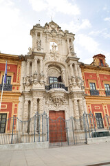 Fototapeta premium The Majestic San Telmo Palace, now the Headquarters of The Andalusian Government in Seville city, Spain