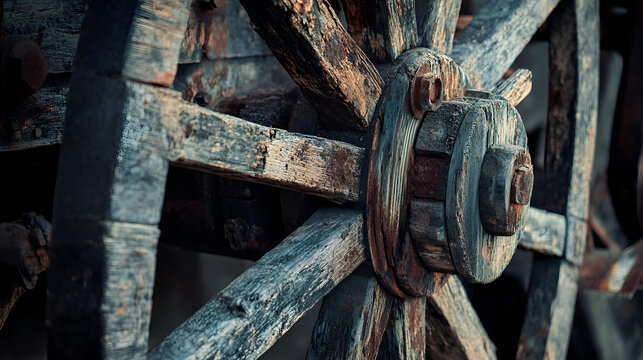old wooden wheel