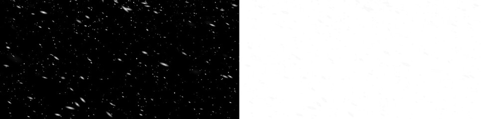 Obraz premium Windblown Snow Flurry With Elongated White Flakes and Fine Frost Dust on Transparent Background