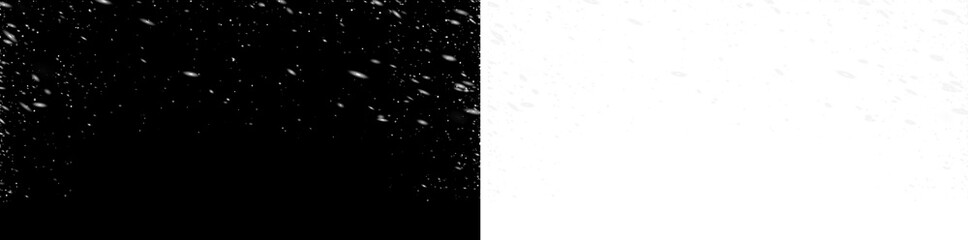 Obraz premium Snowfall Border With Dense Windblown Flakes Around the Top and Side Edges on Transparent Background
