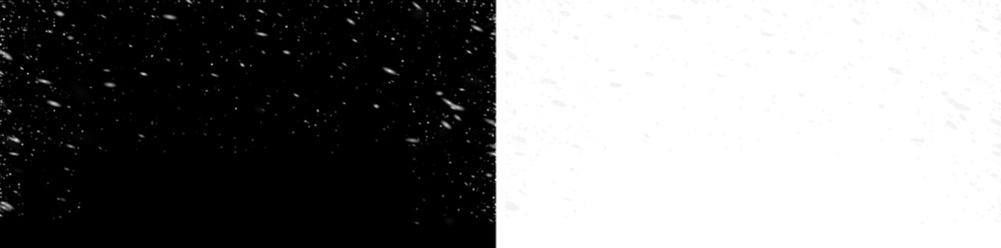 Sweeping Snowstorm Border With Dense Flakes Along the Top and Right Edges and Clear Center