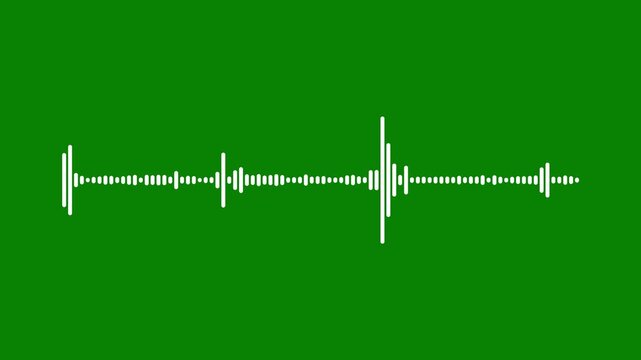 Party audio spectrum visualizer sound waveform musical frequency bars speaker pulse microphone voice podcast listening disco club nightlife animation, green screen. digital equalizer 4k loop
