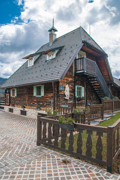 Drvengrad, Mokra Gora, Serbia-July 22, 2026: The ethno village also known as K&uuml;stendorf or Wooden Village,built by director Emir Kusturica in 2002-2004 for his film "Life is a Miracle" (Život je čudo)