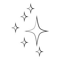 Fototapeta premium Black and Sparkle Stars
