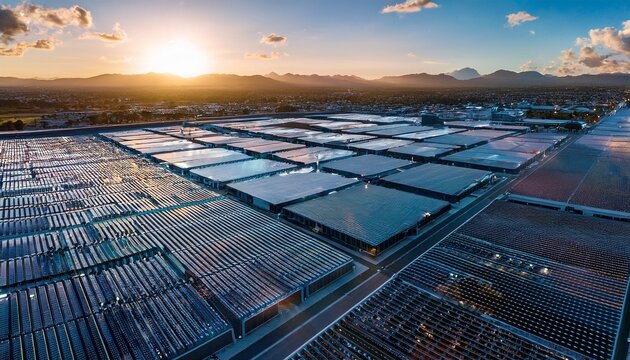 aerial drone view of large scale hyperscaler data center with big data ai and internet infrastructure supporting cloud services aerial infrastructure concept drone photography