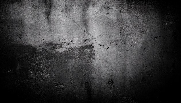 a stark black and white textured photo of an aged concrete wall