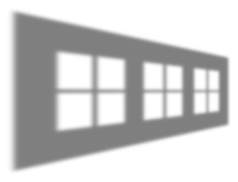 Fensterschatten mit zw&ouml;lf Scheiben als Overlay auf transparentem Hintergrund