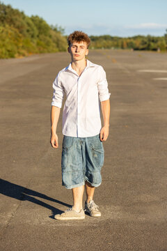 Teenager Denim Shorts and Shirt