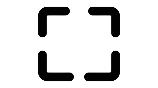 Vector illustration of full screen icon set on a transparent background
