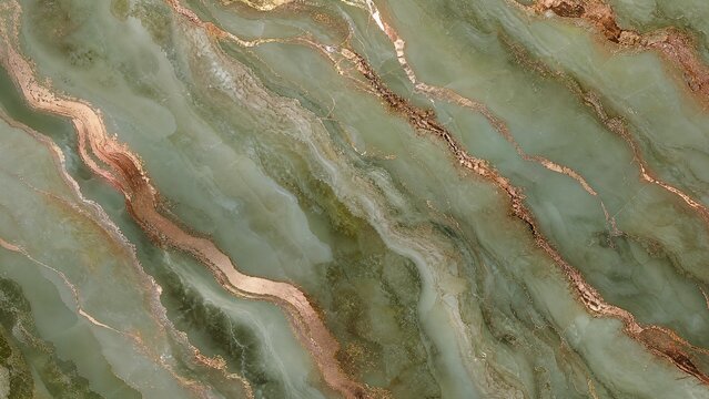 Green and gold marble texture displays swirling patterns and delicate vein formations agate alabaster abstract
