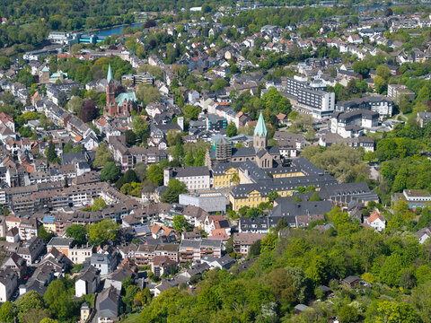 Essen-Werden im s&uuml;dlichen Ruhrgebiet aus der Luft