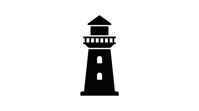 Vector illustration of lighthouse icon vector illustration on a transparent background