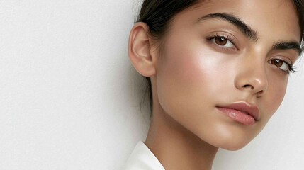 Fototapeta premium Natural beauty portrait of woman with glowing skin