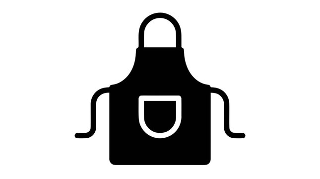 Vector illustration of apron icon kitchen chef protective clothing on a transparent background