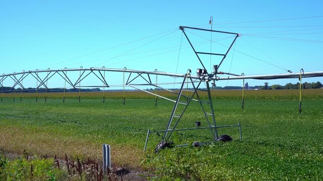 Center pivot irrigation system in a large agricultural field