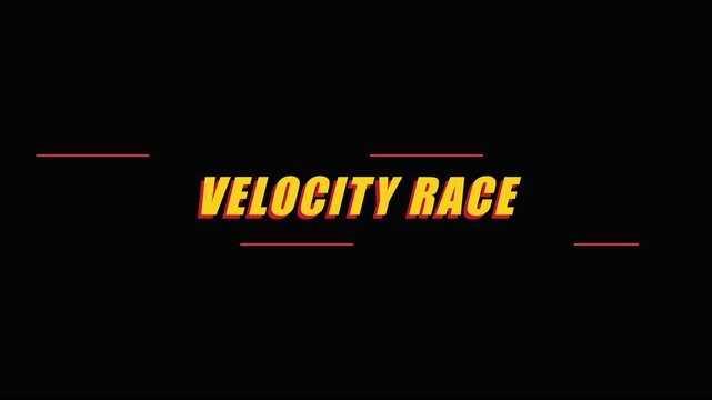 Velocity race dynamic motion title sequence for high-speed sports and gaming animation 4k motion typography