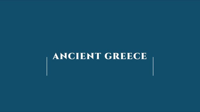 Ancient greece title card for historical documentary and educational presentation animation 4k history
