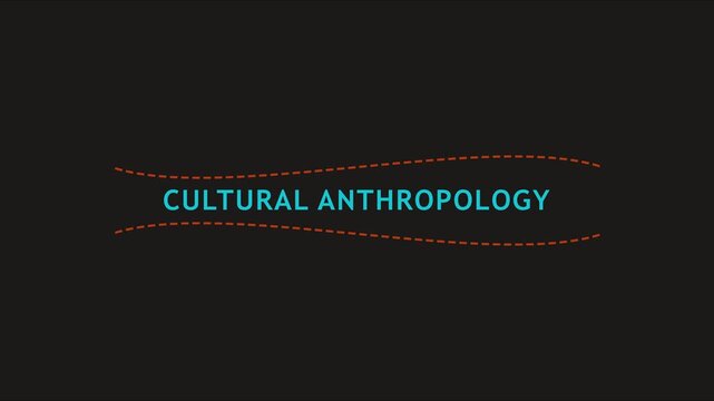 Cultural anthropology title card for educational documentary and academic presentation animation 4k social science