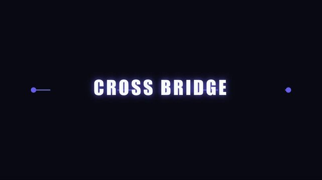 Cross bridge minimalist motion title animation for modern digital presentations and cinematic intros 4k