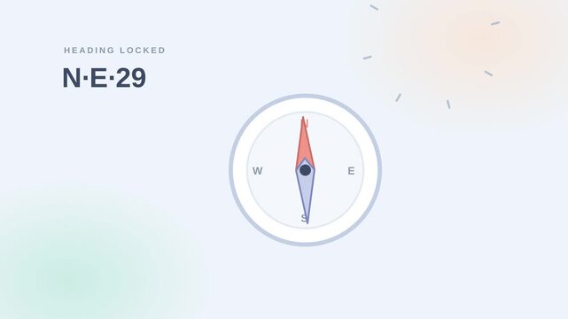 Motion of a Compass Needle in Different Directions for Navigation and Orientation.