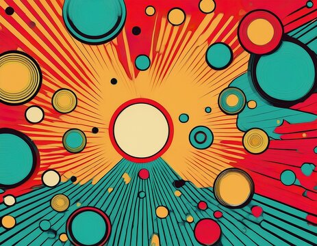vibrant retro pop art pattern
