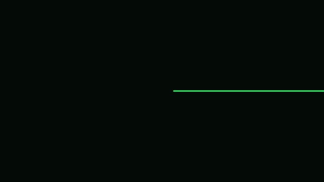 Green heartbeat ekg monitor line pulse animation on 4k black background