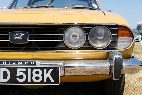 A restored Triumph Stag from 1971