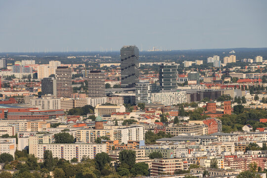 Berliner H&auml;usermeer; Blick &uuml;ber Kreuzberg in Richtung Friedrichshain