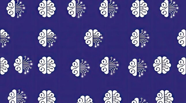 Artificial intelligence brain and circuit pattern background
