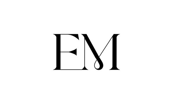 EM Monogram Logo Vector Set &ndash; Minimalist Letter EM & ME Initials Collection