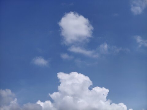 blue sky with clouds, Clear blue sky with cumulus clouds, High-resolution photo background, Cloudscape, Bright day, Cumulus formation