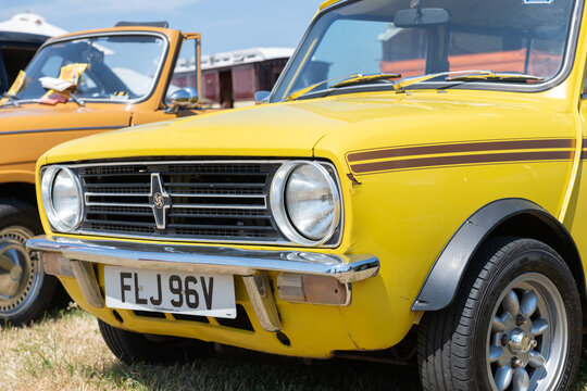 A restored Austin Mini Clubman 1275 Gt from 1979