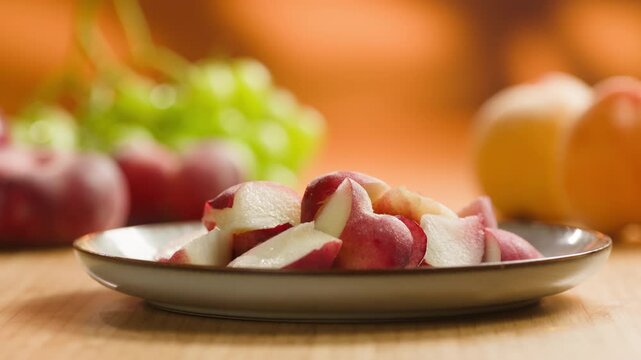 Fresh ripe apricots, peach and nectarine isolated on a white background. Colorful summer stone fruits with natural texture, healthy organic food, vegan nutrition, fresh harvest, juicy seasonal produce