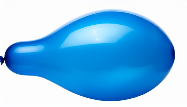 bright blue balloon isolated on a white background
